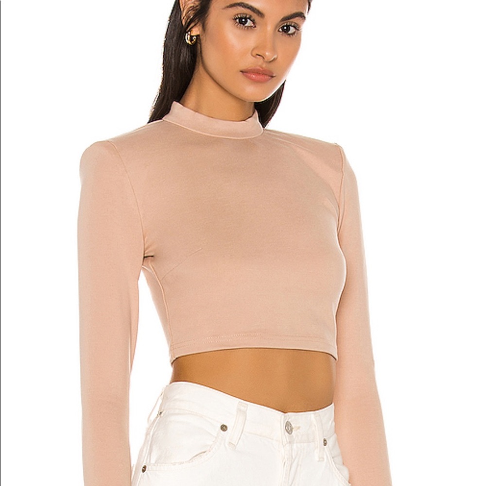 NBD crop top tan s